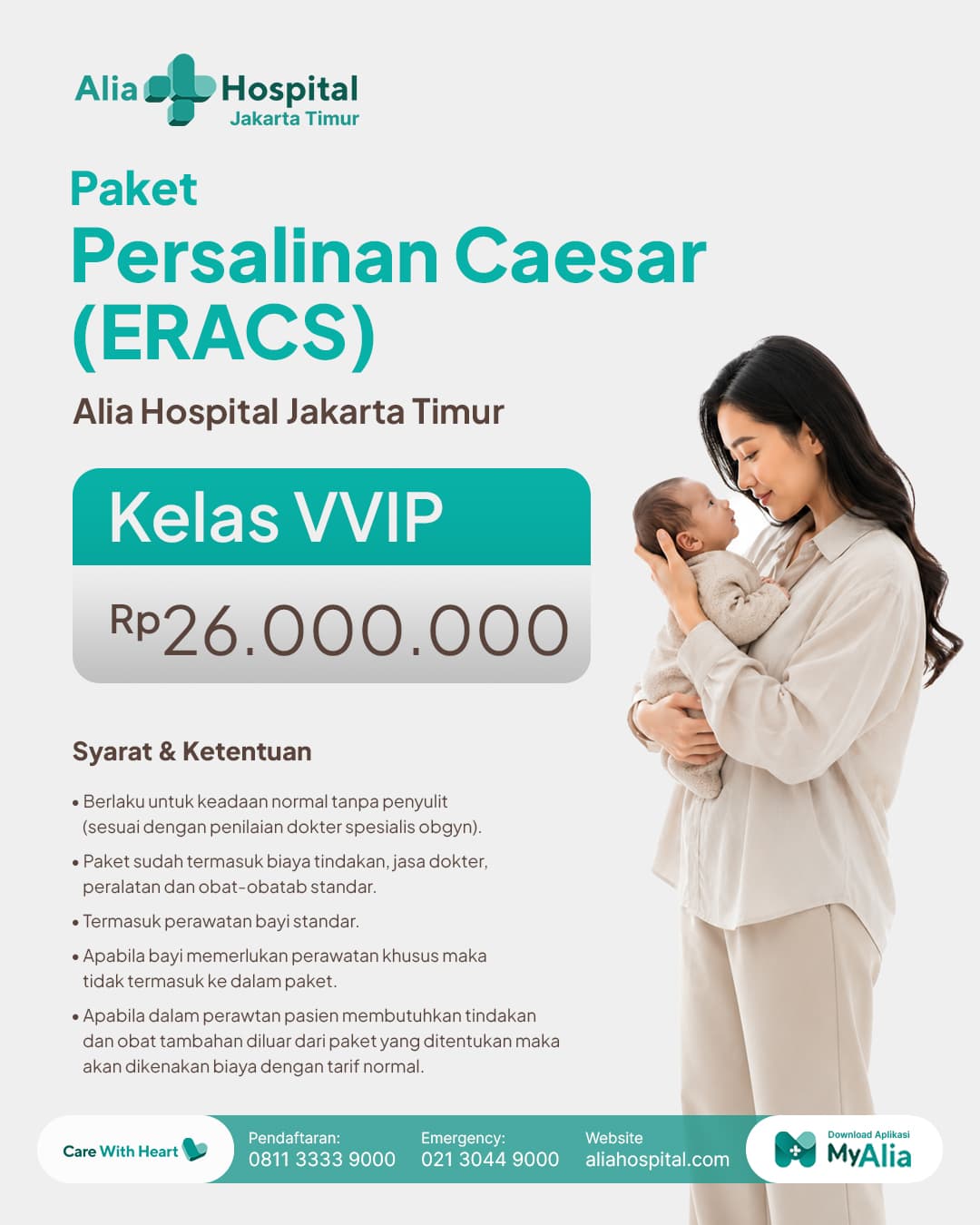 Promo Paket Persalinan Caesar Dengan Eracs (Kelas VVIP)