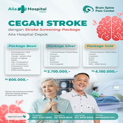 Stroke Screening Package Gold – Cek Stroke dengan MRI + MRA Brain | Medical Check Up Lengkap
